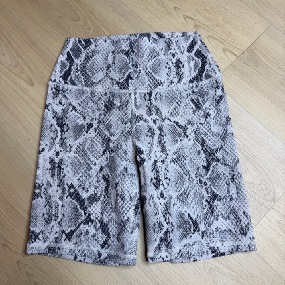 Alo Animal Print Biker Shorts